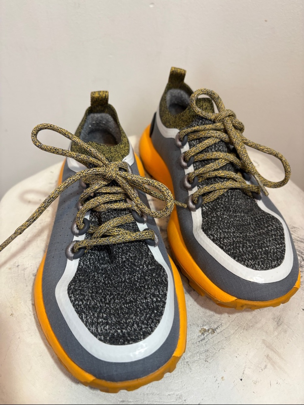 Allbirds Trail Runner SWT Sneakers Telluride Gray and Yellow Running Shoe Size 6